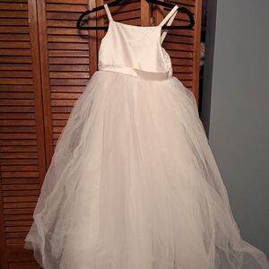 Dessy Collection White Formal Kids Dress